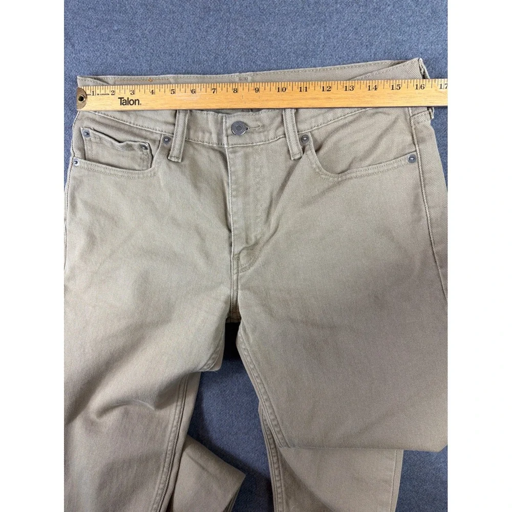 Levi's 511 Slim Fit Pants Mens 32x30 Khaki Tan Stretch Cotton Jeans‎ White Tab